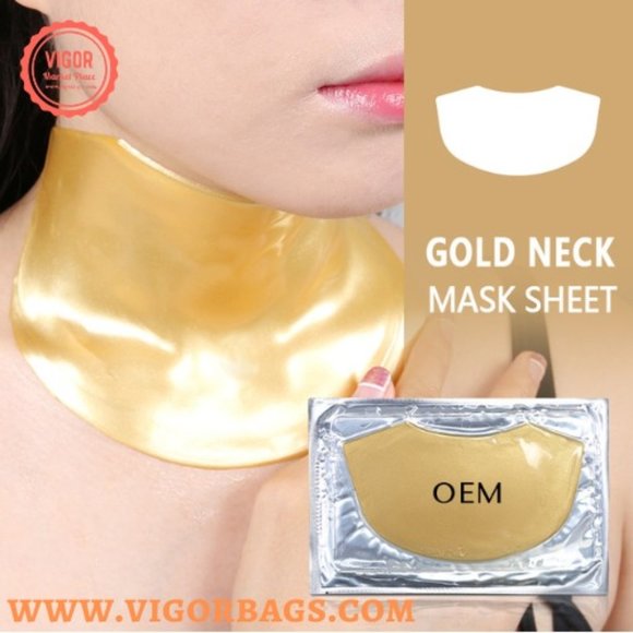 Gold 24k collagen neck mask sheet patch Moisturizer lifting anti wrinkle - Picture 1 of 12